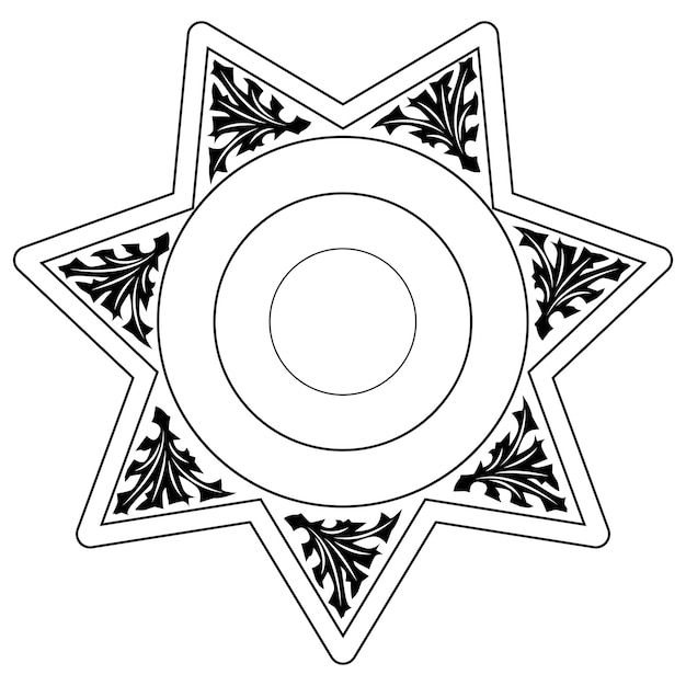 Vector illustration of sheriff badge