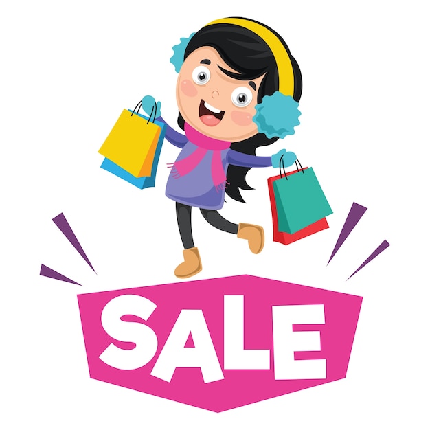 Vector Illustration Of Shopping