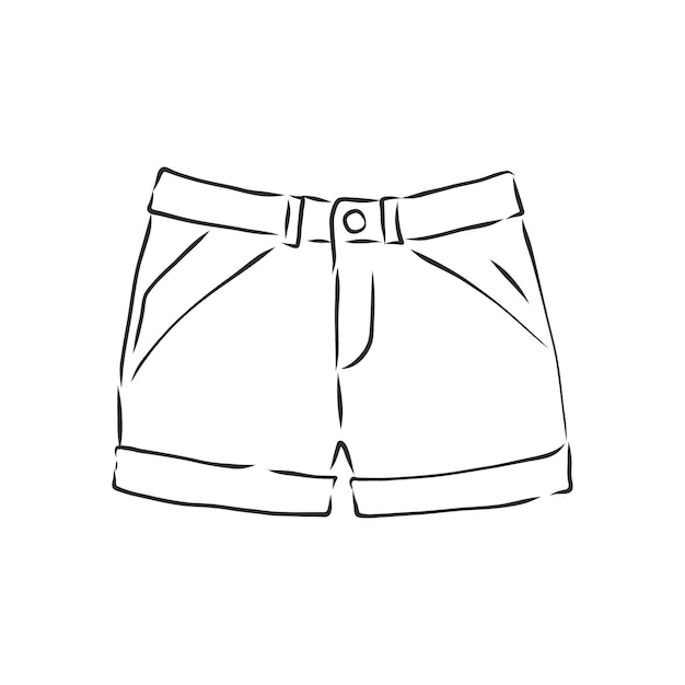 Vector vector illustration of shorts casual clothes shorts vector sketch illustration