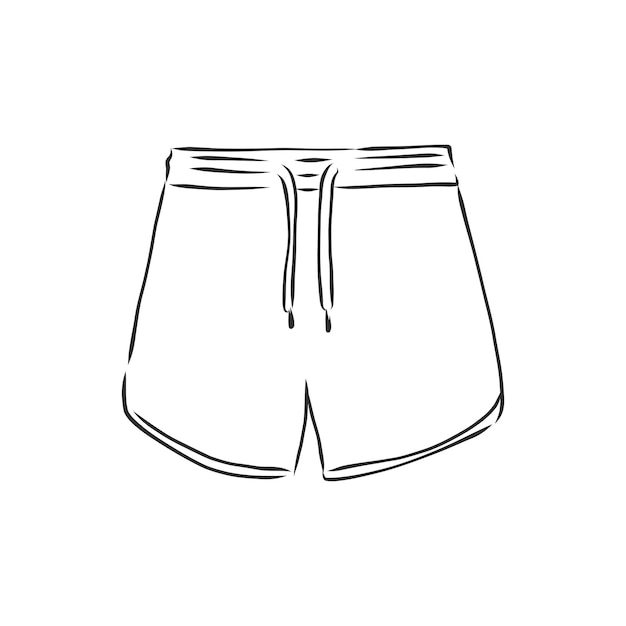 Vector illustration of shorts Casual clothes shorts vector sketch illustration