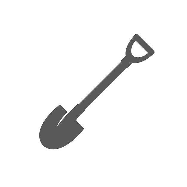 Vector illustration of shovel garden tools and construction icons