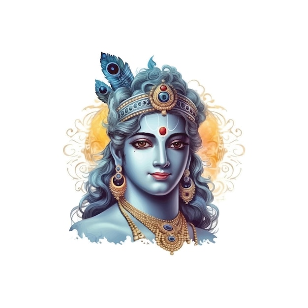 Vector vector illustration of shree krishna for janmashtami