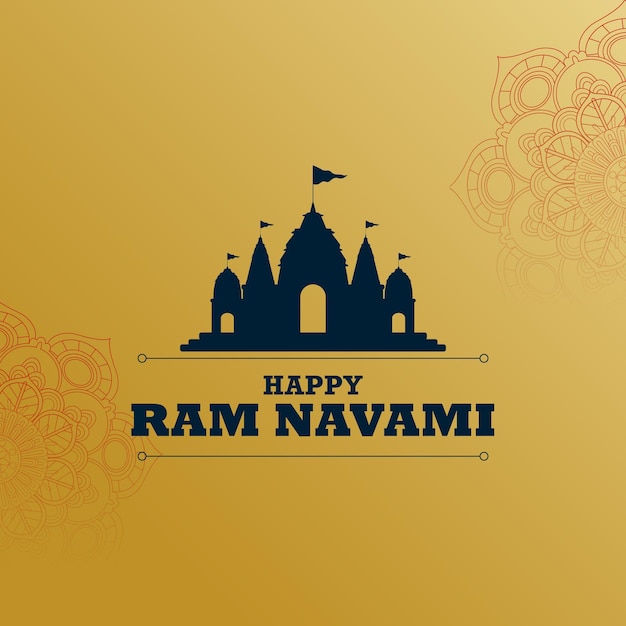 ラム・ナヴァミ・セレブレーション (Ram Navami Celebration) を祝うためのラムのベクトルイラストレーション