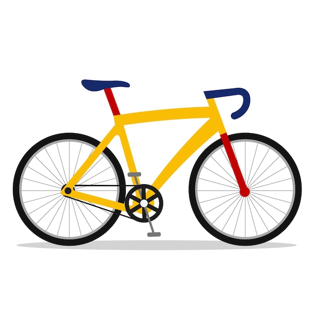 Vector illustration of side view of racing cycle used by sportsperson