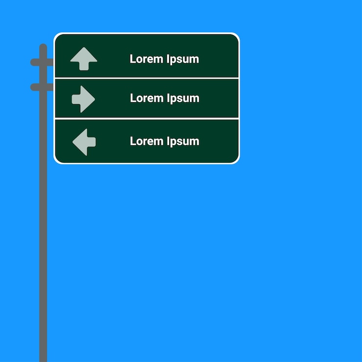 Vector vector illustration sign roadway design
