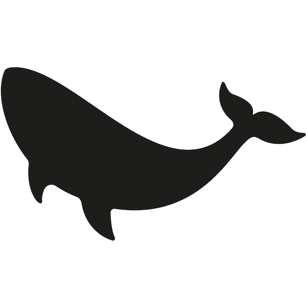 Vector vector illustration silhouette of whale