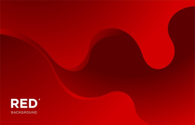 Illustrazione vettoriale semplice astratto minimalista curvy red background