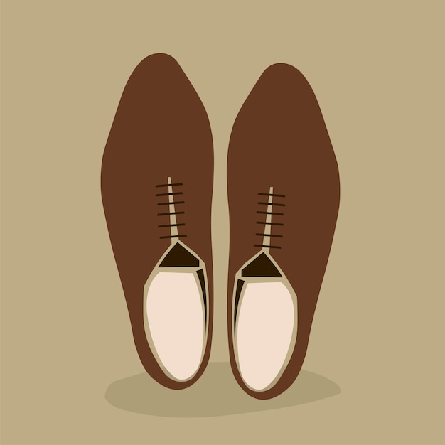 Vector illustration of simple male shoes