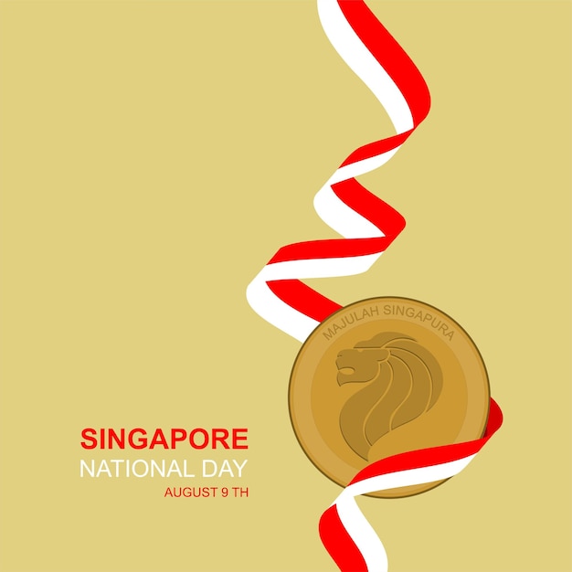 vector illustration Singapore National Day design elements