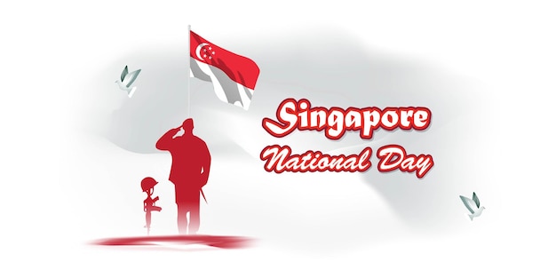 シンガポール建国記念日のベクトルイラスト