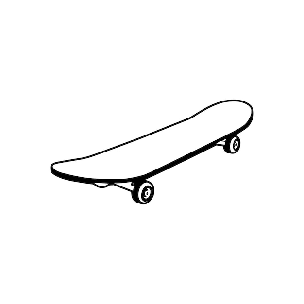 Vettore illustrazione vettoriale skateboard disegnato a mano