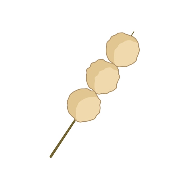 Vector vector illustration for skewered meatballs