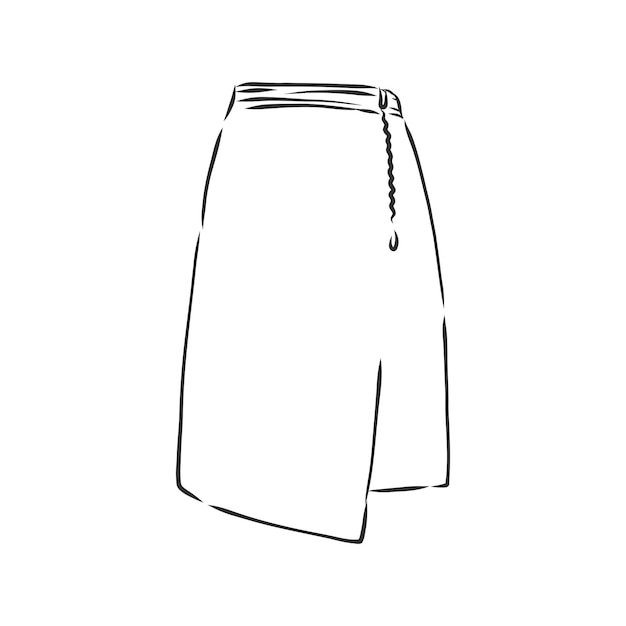 Vector illustration of skirts. Women's clothes, skirt, vector sketch illustration