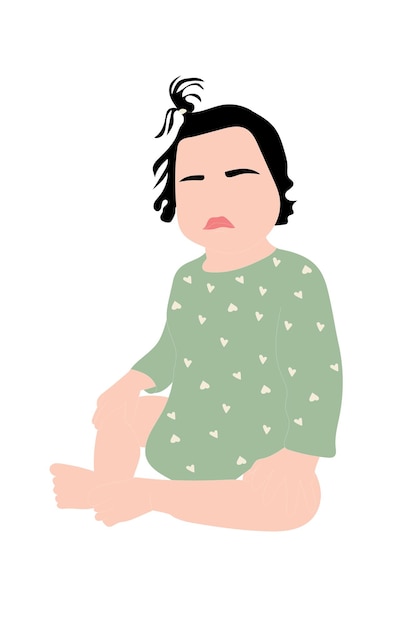 Vector illustration of a small child