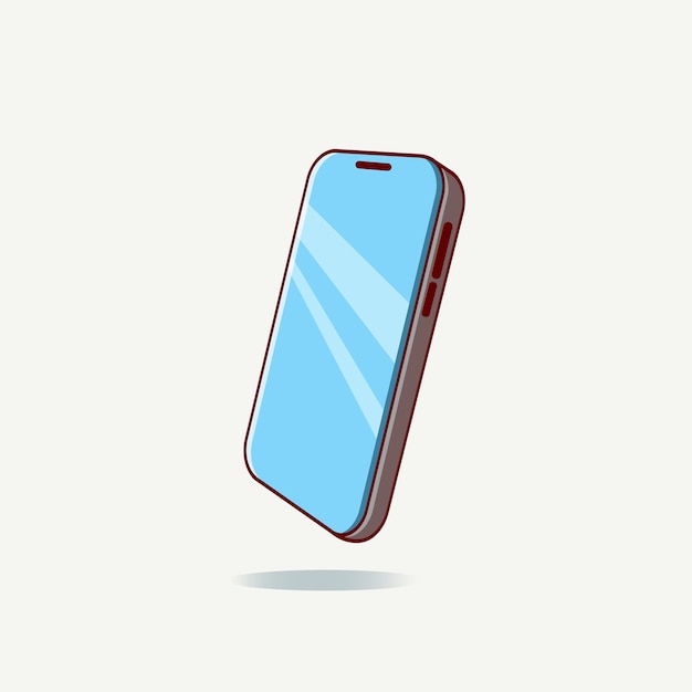 Vector vector illustration of smartphone isolated on a white background