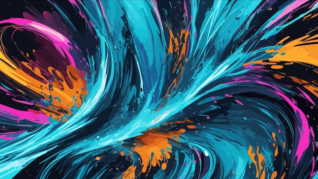 Vector vector illustration smears splash art wave effect background web banner desktop wallpaper print