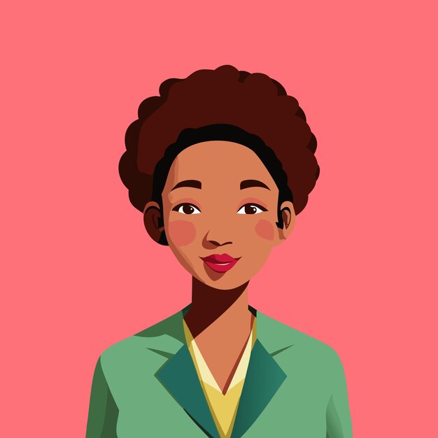 Vector vector illustration smiling happy woman