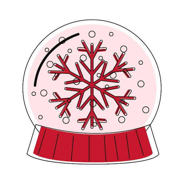 Vector illustration of Snow globe