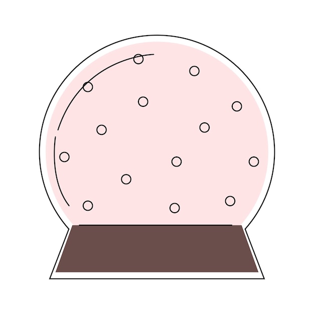 Vector illustration of Snow globe