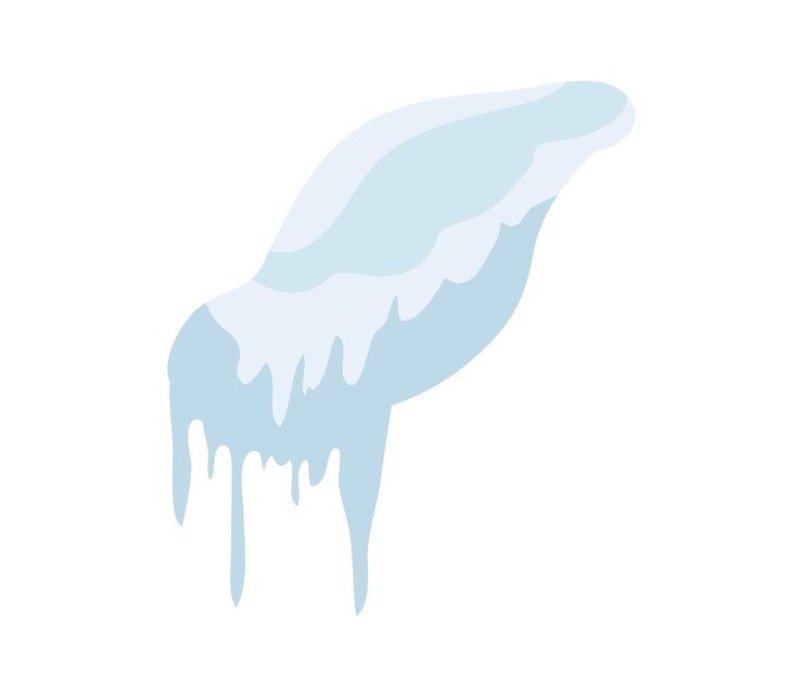 Vector vector illustration of snow hanging