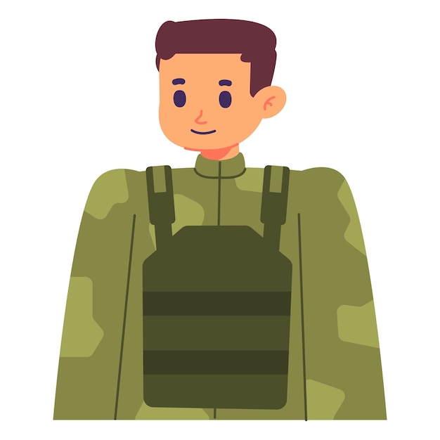 Vector vector illustration of soldier avatar