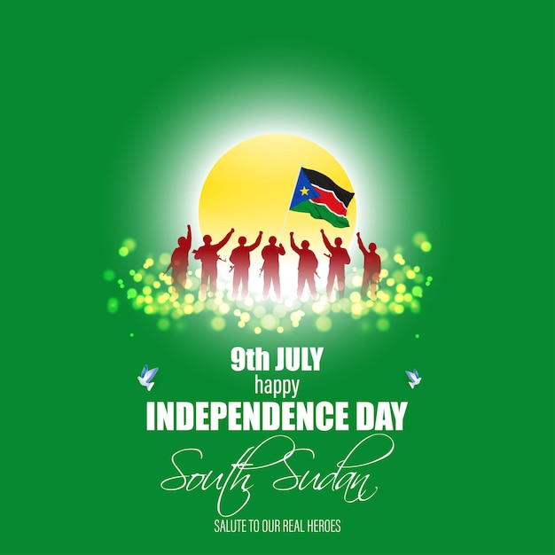 Vector illustration for South Sudan Independence Day