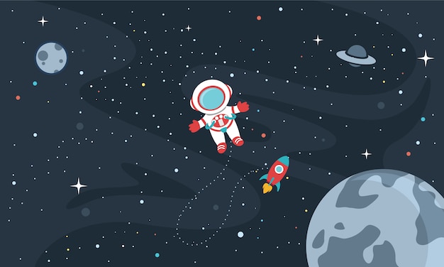 Vector illustration of space background