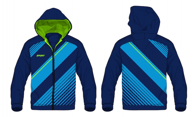 Vector vector illustration of sport hoodie jacket.