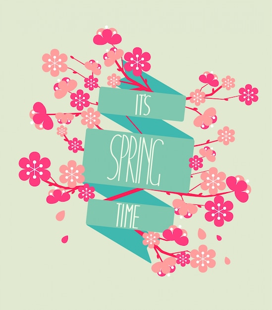 Vector illustration - spring season.