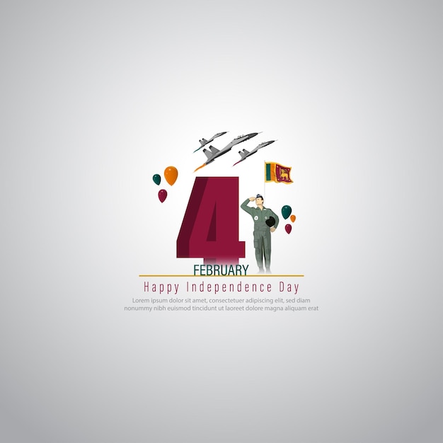 Vector vector illustration of sri lanka independence day banner