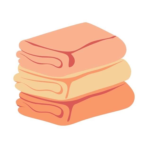 vector illustration of a stack of towels a stack of towels fabric bath towels hand kitchen towels