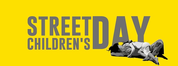 Vector vector illustration of street children's day