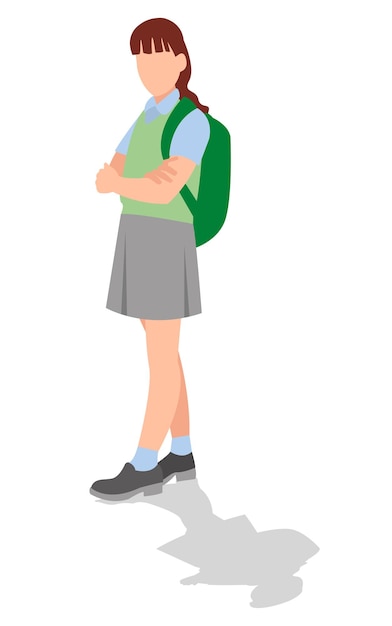 vector illustration of students in different postures