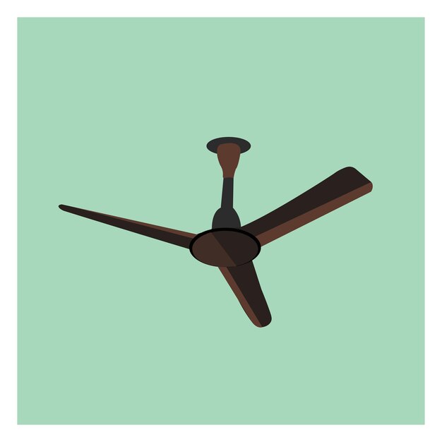 Vector illustration of stylish brown color Ceiling fan