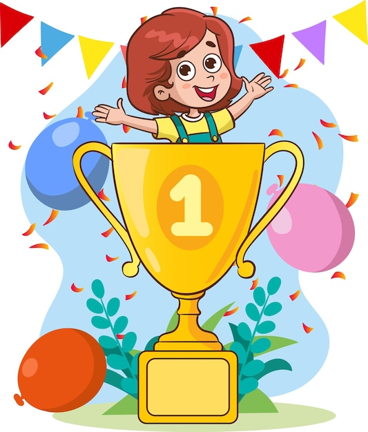 vector illustration of success conceptschool achievement and success vector illustration