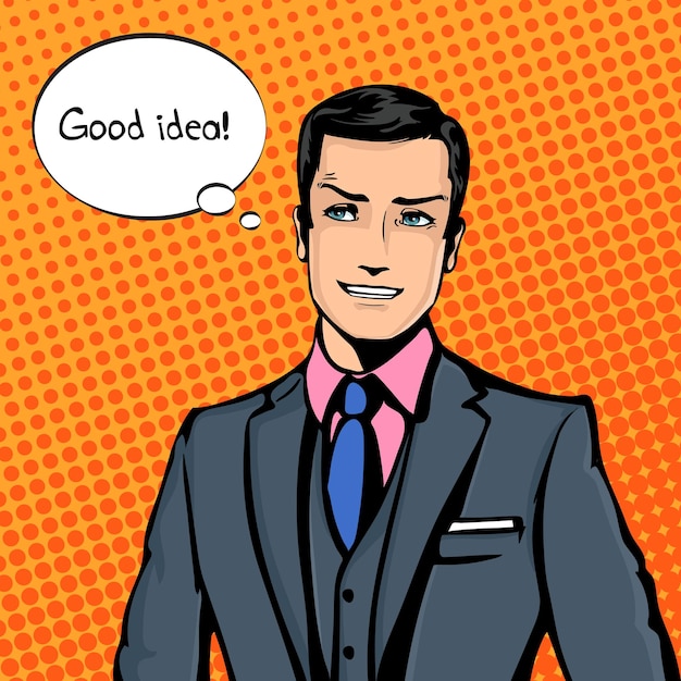 Vector illustration of successful businessman