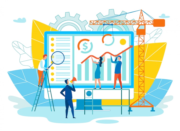 Vector vector illustration successful executive flat.