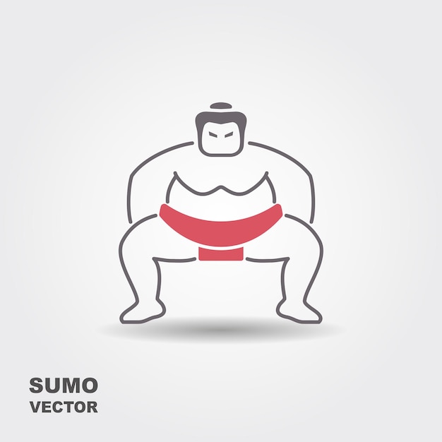 Vector illustration of sumo wrestler