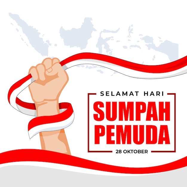 vector illustration sumpah pemuda indonesia