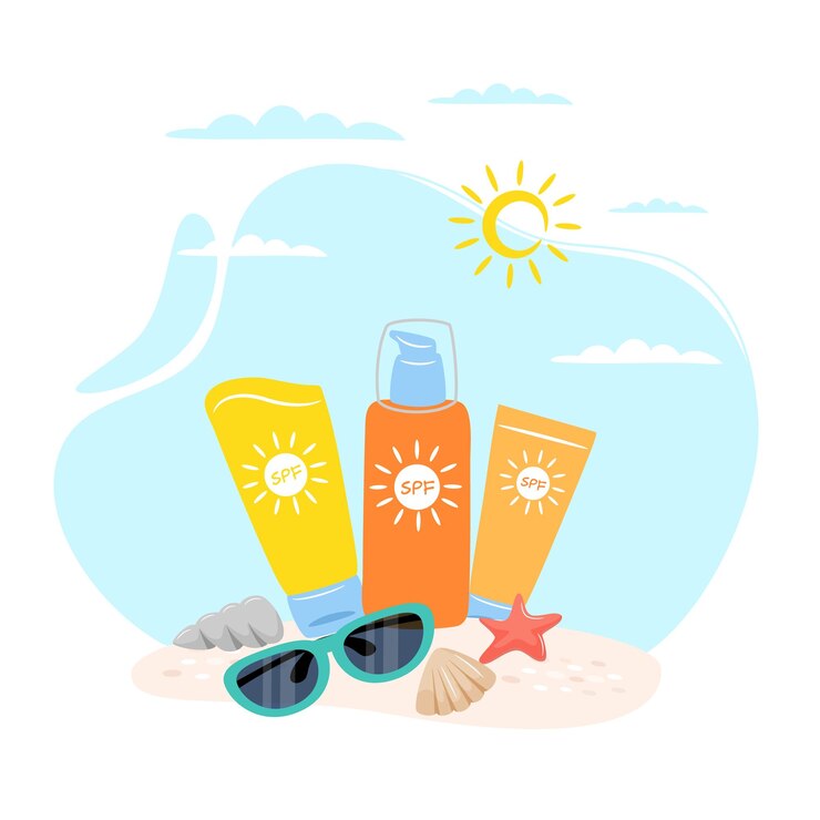 Vector vector illustration of sunburn