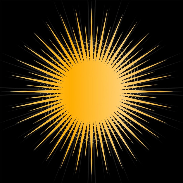 vector illustration of sunlight shining