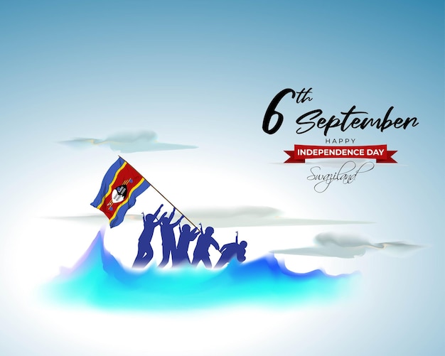 Vector illustration for swaziland independence day 6 september