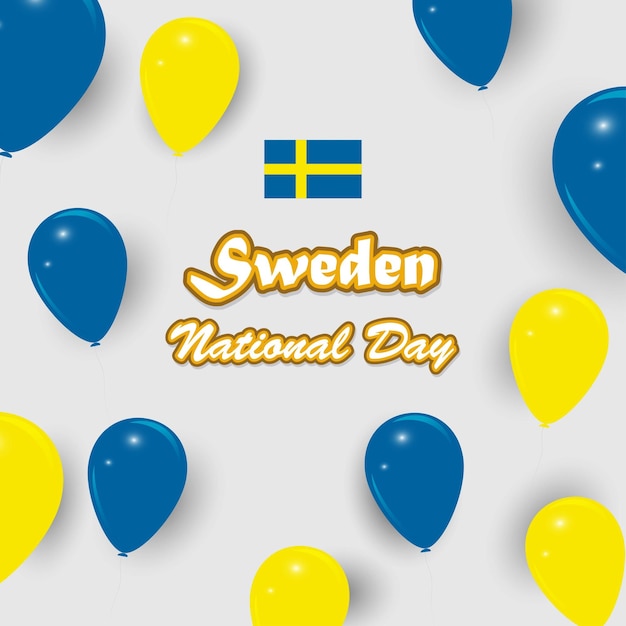 Vector illustration for Sweden National Day banner