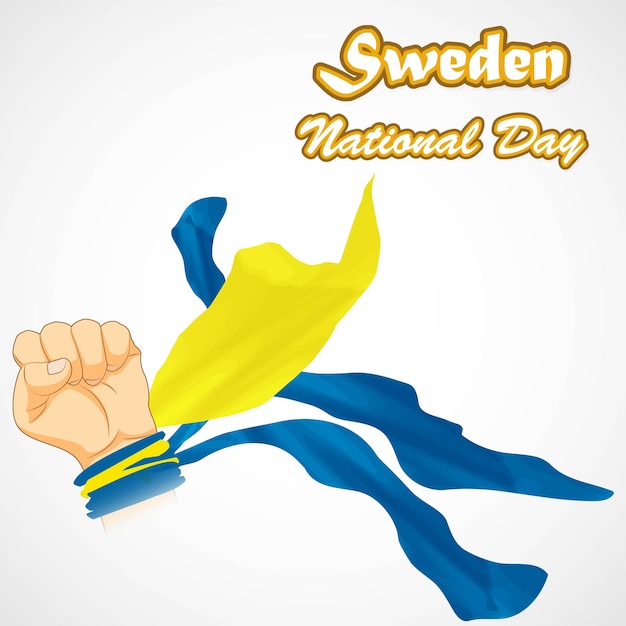 スウェーデン建国記念日バナーのベクトルイラスト