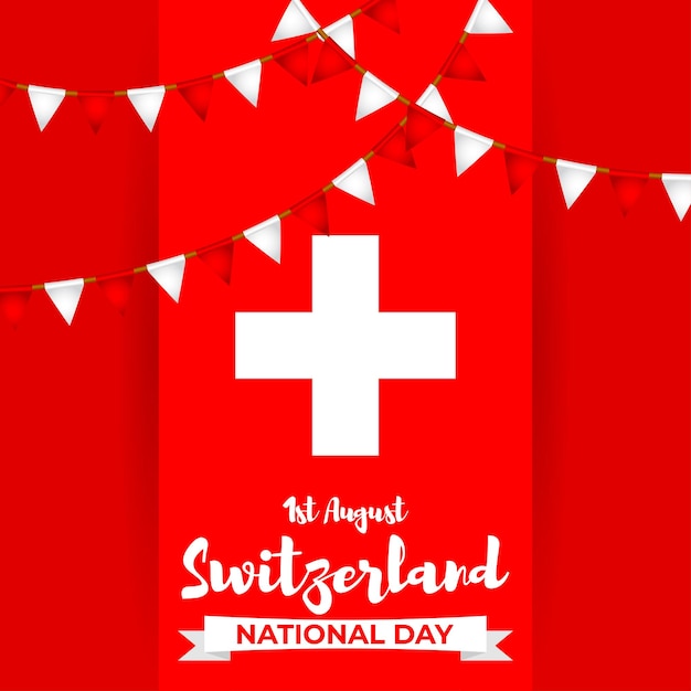 Vector vector illustration for swiss national day