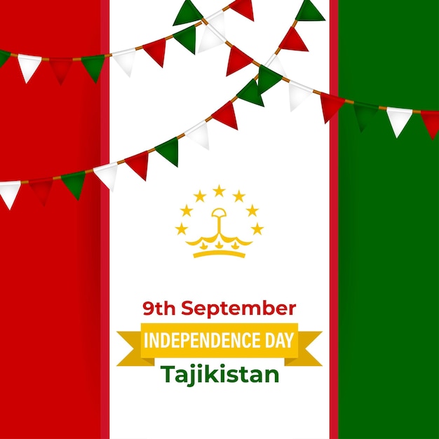 タジキスタン独立記念日のベクトル図