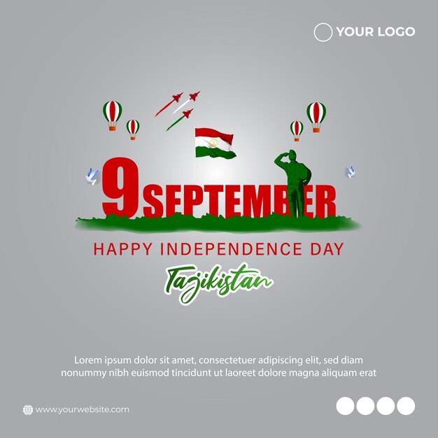 Vector vector illustration for tajikistan independence day