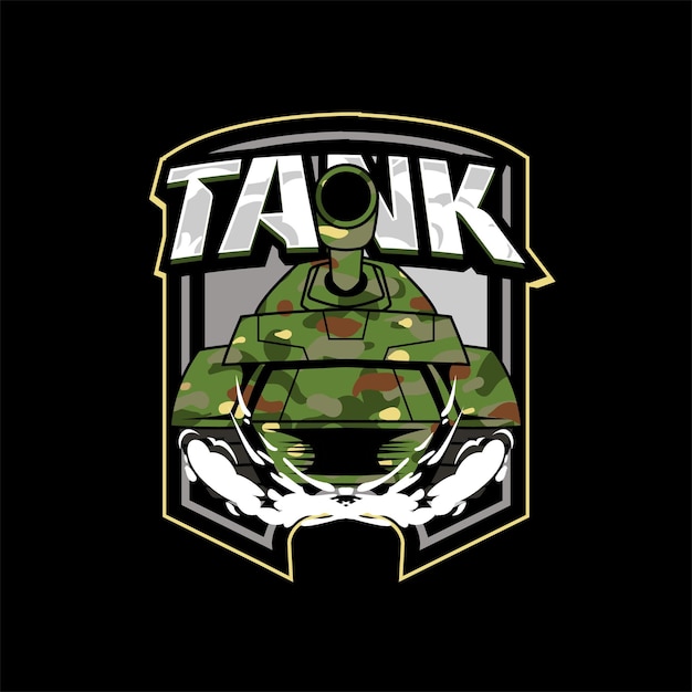 TANK 텍스트와 함께 전면 터링 크 Esport 로고