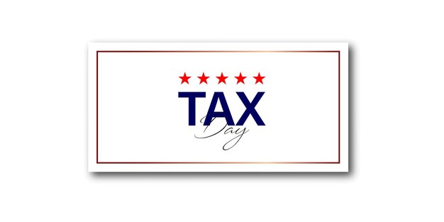 Vector Illustration of Tax Day. Taxes design over white background.