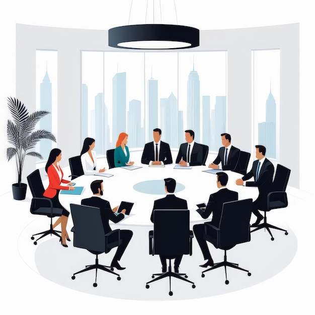 Vector vector illustration of a team of business people vector illustration of a team of business peop